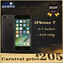 Load image into Gallery viewer, Original Unlocked Apple iPhone 7 4G LTE Mobile phone 2G RAM 256GB/128GB/32GB ROM Quad Core 4.7''12.0 MP Fingerprint Camera Phone