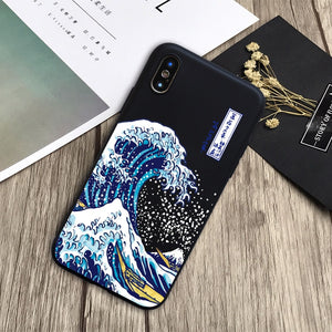 for iphone X XS case The Big Wave of kanagawa Back Cover Soft Phone Case Fundas For iPhone 5 5s SE 6 7 8 Plus XR XSMAX cover