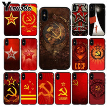 Load image into Gallery viewer, Yinuoda Soviet Union USSR Grunge Flag Painted cover Phone Case for iPhone 7plus X XS MAX XR 6S 7 8 8Plus 5 5S 11 11pro max case