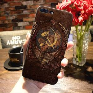 Yinuoda Soviet Union USSR Grunge Flag Painted cover Phone Case for iPhone 7plus X XS MAX XR 6S 7 8 8Plus 5 5S 11 11pro max case