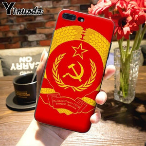 Yinuoda Soviet Union USSR Grunge Flag Painted cover Phone Case for iPhone 7plus X XS MAX XR 6S 7 8 8Plus 5 5S 11 11pro max case