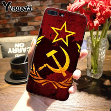 Load image into Gallery viewer, Yinuoda Soviet Union USSR Grunge Flag Painted cover Phone Case for iPhone 7plus X XS MAX XR 6S 7 8 8Plus 5 5S 11 11pro max case