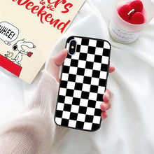 Load image into Gallery viewer, GYKZ Checkerboard Plaid Checked Checkered Phone Case For iPhone 11 Pro XS MAX XR X 7 8 6 6s Plus Grid Hard Back Cover Slim Coque