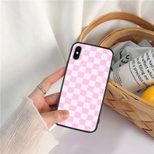 Load image into Gallery viewer, GYKZ Checkerboard Plaid Checked Checkered Phone Case For iPhone 11 Pro XS MAX XR X 7 8 6 6s Plus Grid Hard Back Cover Slim Coque