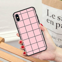 Load image into Gallery viewer, GYKZ Checkerboard Plaid Checked Checkered Phone Case For iPhone 11 Pro XS MAX XR X 7 8 6 6s Plus Grid Hard Back Cover Slim Coque